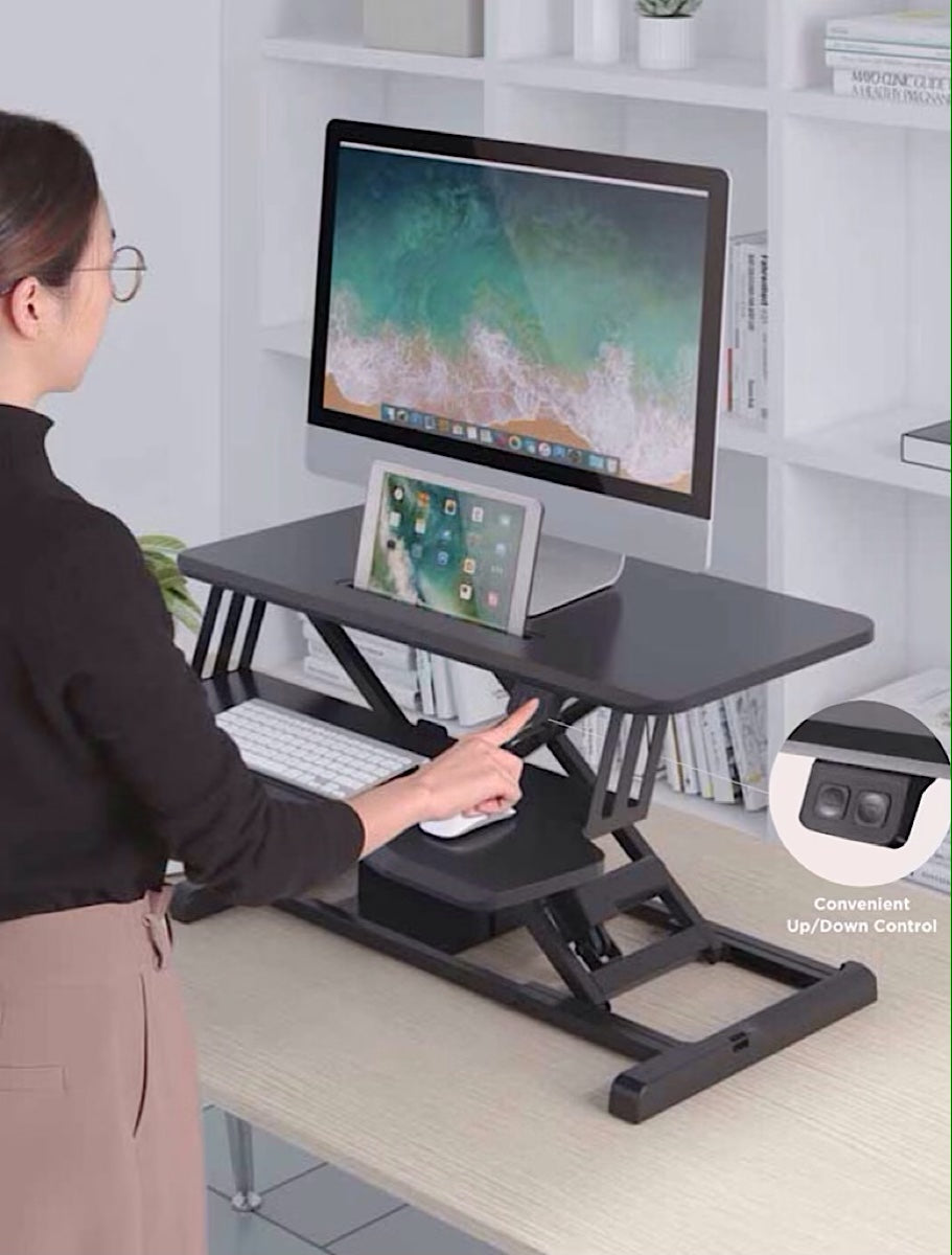 Ergovida Electric Scissor Lift Sit-Stand Desktop Module Furniture For Backs